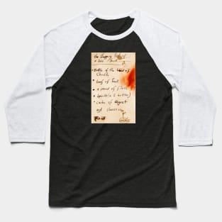 Shopping list of the lost soul Baseball T-Shirt